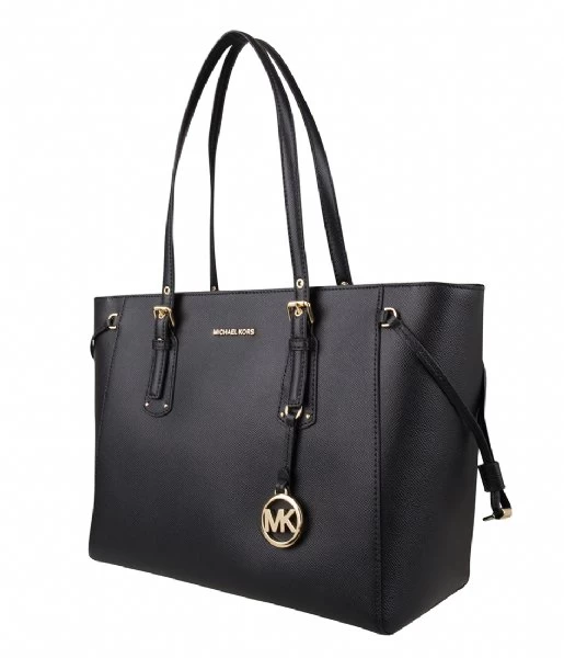 Michael Kors Voyager Medium Tote Black & Gold Colored Hardware 3 Michael Kors Voyager Medium Tote Black & Gold Colored Hardware - Afbeelding 3