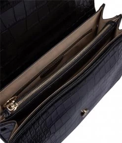 Shoulderbag Mystique Croco Black -Mode Tas nb005 shoulderbagmystique crocoblack 5 600