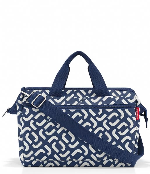 Reisenthel Allrounder S Pocket Signature Navy 1 Reisenthel Allrounder S Pocket Signature Navy
