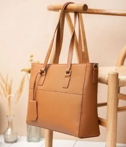 June Laptop Bag 13 Inch Tobacco -Mode Tas thelittlegreenbag june laptopbag 13 inch tobacco sfeer 600